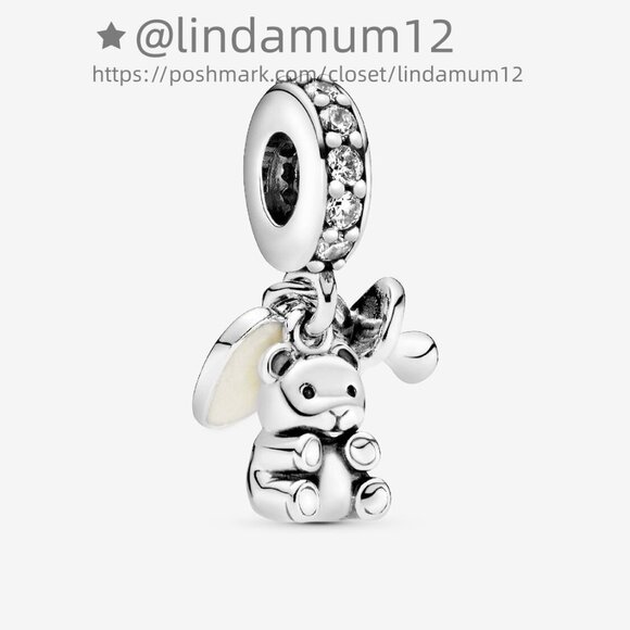 Pandora Baby Teddy Bear Dangle Charm - Picture 1 of 6